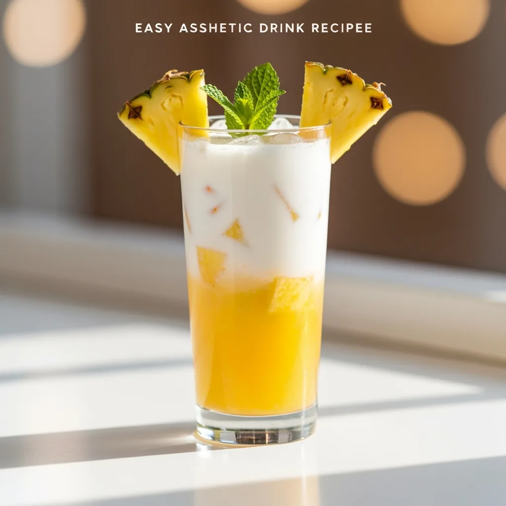 Refreshing Coconut Aesthetic Drink Recipe Easy and Instagram Worthy Beverage Idea