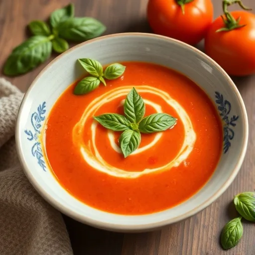 Creamy Tomato Basil Soup – Comforting Fall Dinner
