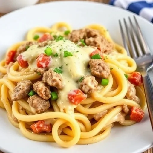 Tasty Philly Cheese Steak Pasta Perfect for Family Dinner Recipe