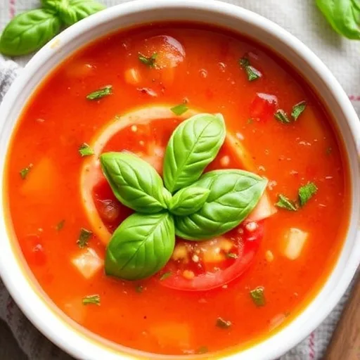 Tomato and Basil Low Calorie Soup