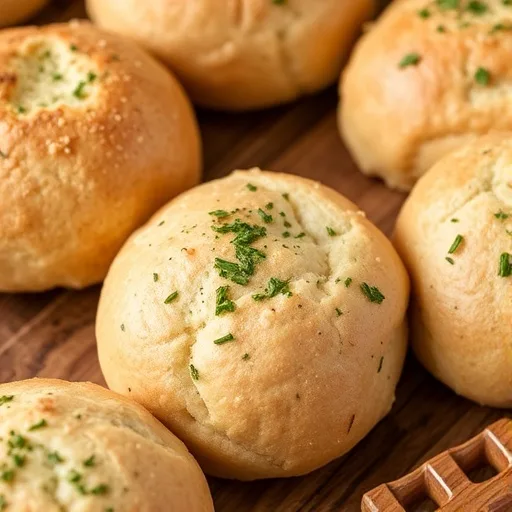 Whole Wheat Rolls with Garlic and Herbs