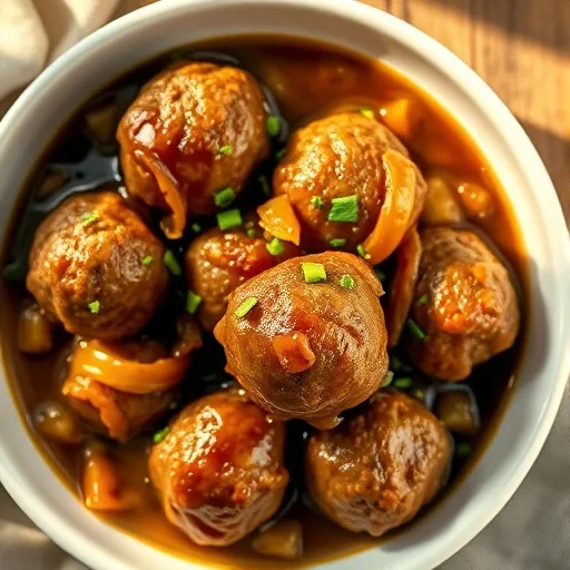 Easy French Onion Meatballs with Savory Caramelized Onion Sauce for Dinner