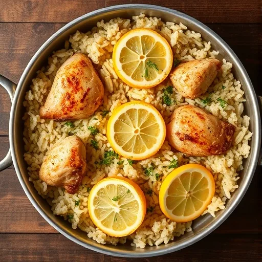 Easy One Pan Lemon Herb Chicken and Rice Bake for a Quick Weeknight Dinner
