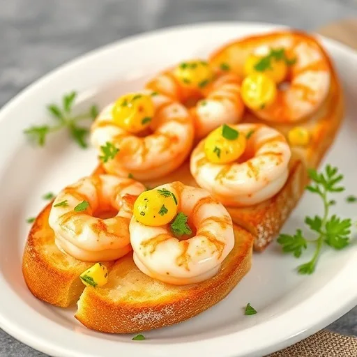 Garlic Butter Shrimp Toast Appetizer Recipe