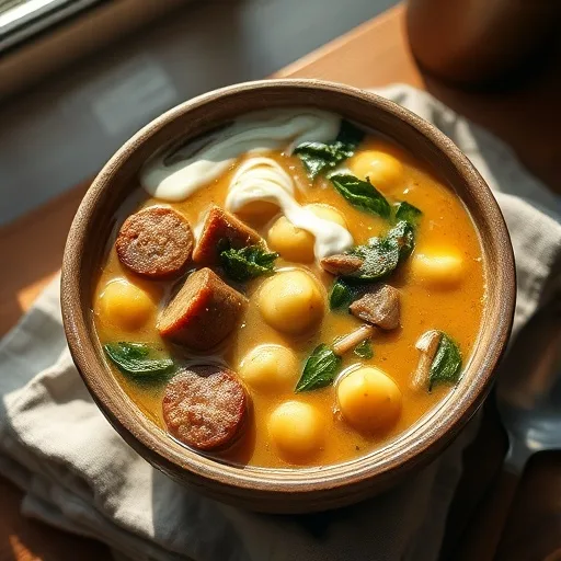 Hearty Creamy Italian Sausage Gnocchi Soup: A Comforting One Pot Meal