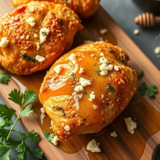 Crispy Baked Feta Chicken with Sweet &amp; Spicy Hot Honey Drizzle   Easy Weeknight Dinner!