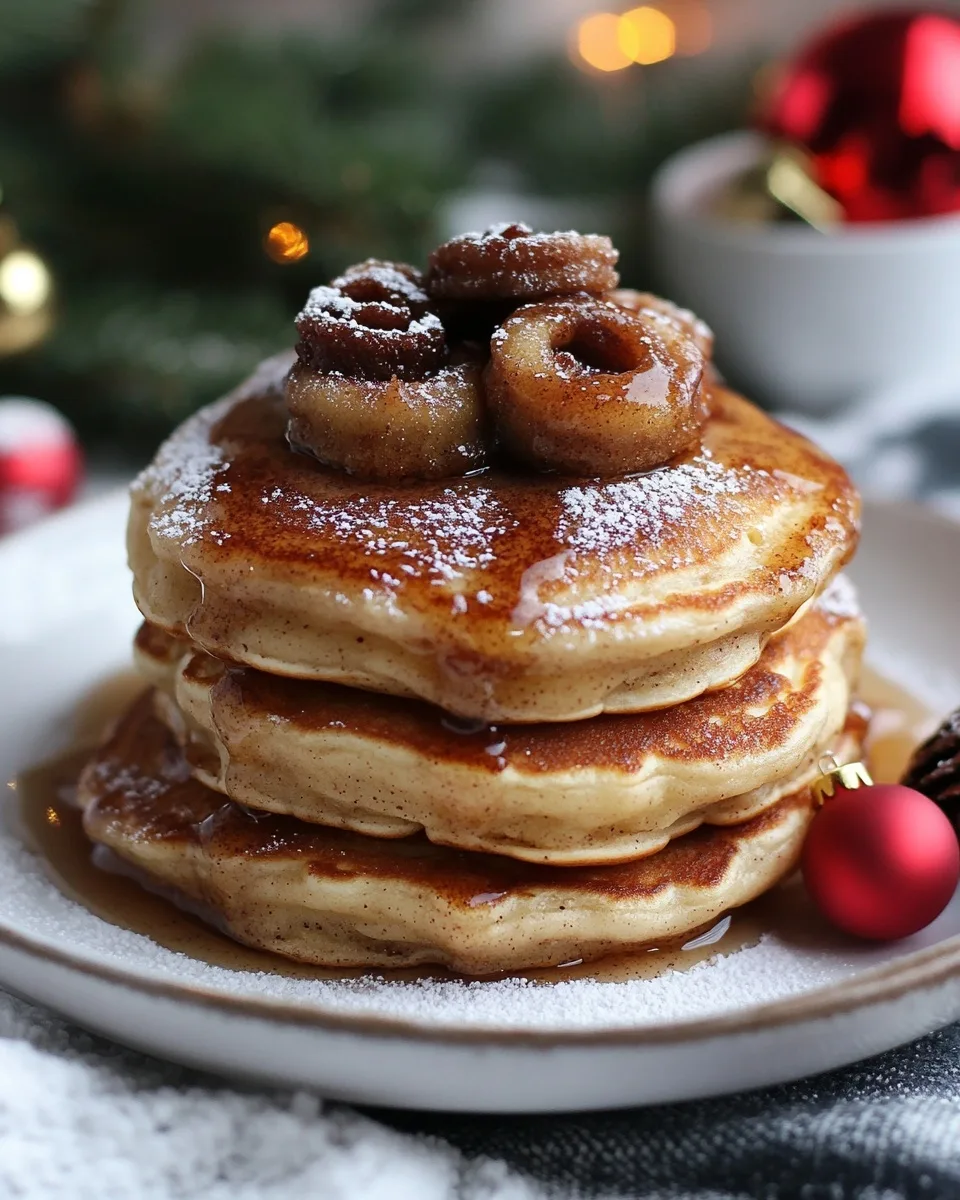 Cinnamon Roll Pancakes Recipe | Easy Christmas Breakfast