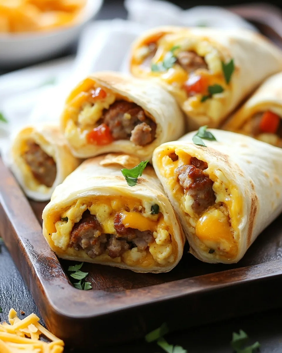 Easy Sausage Egg &amp; Cheese Roll-Ups: Breakfast Bliss