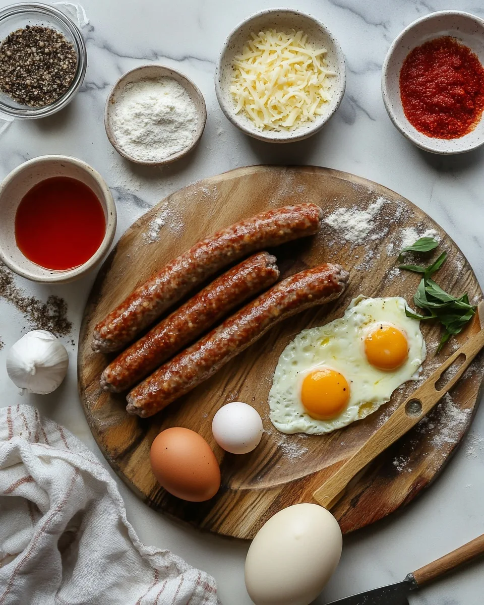 Ingrediant Of Breakfast Ideas,Brunch Recipes,Easy Meals,Sausage Recipes,Egg Recipes,Cheese Recipes,Quick Breakfast,Food Hacks