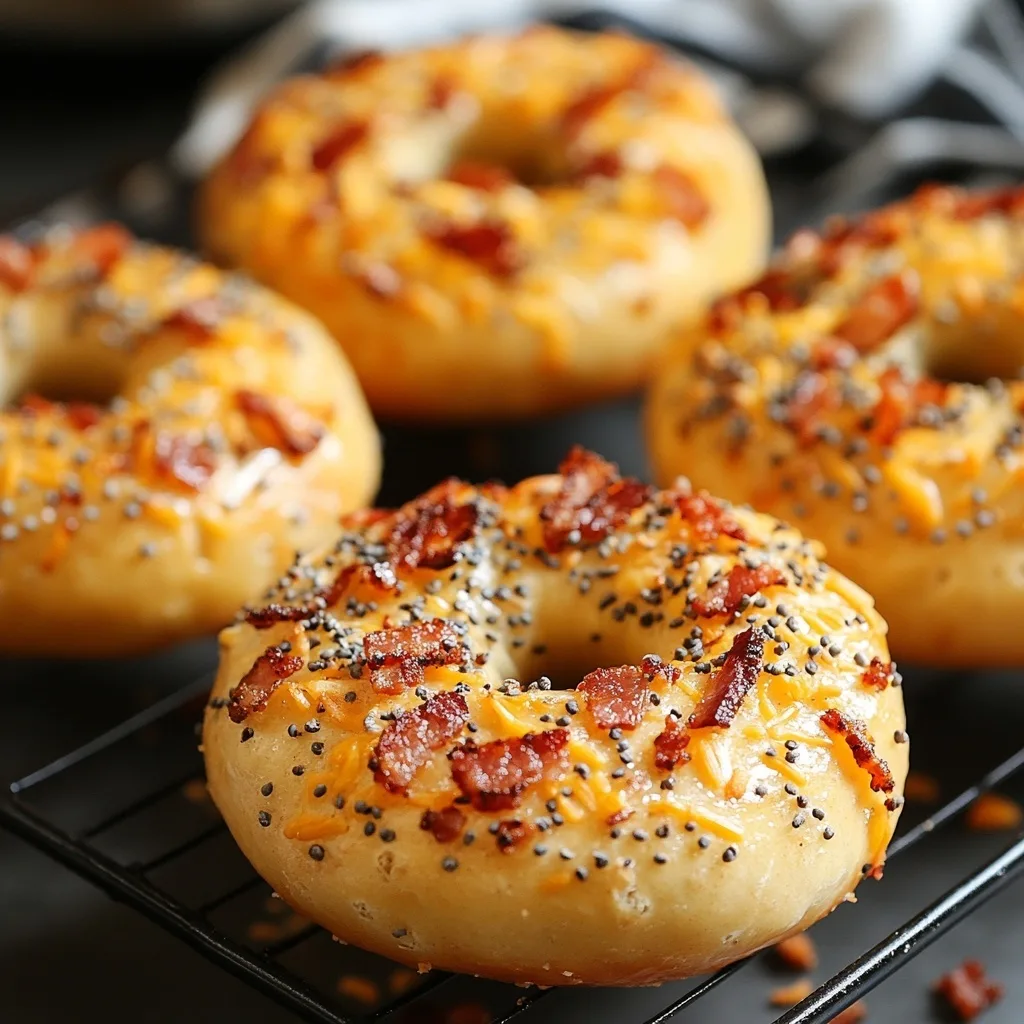 Preparation Steps Breakfast,Brunch,Bagel recipes,Comfort food,Easy recipes,Bacon lovers,Cheddar cheese,Savory breakfast