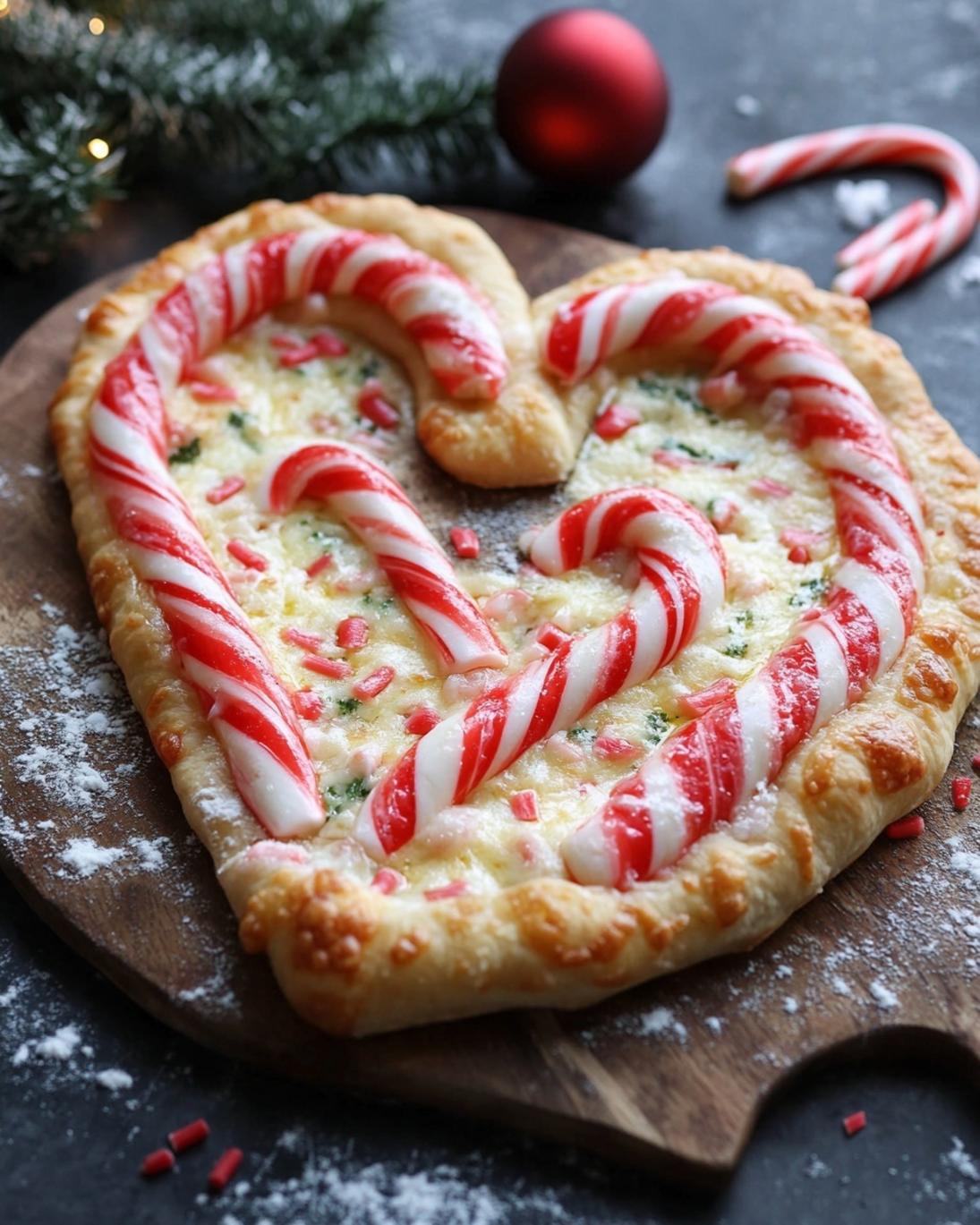 Christmas Candy Cane Pizza Easy Holiday Appetizer Savory Crescent Bake 18