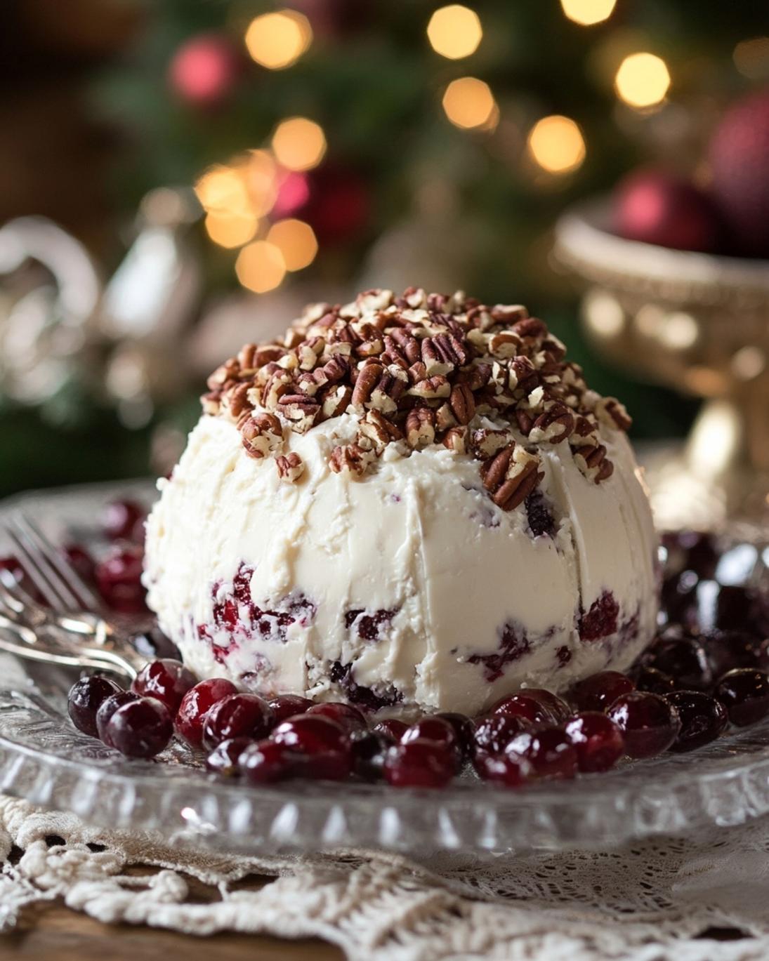 Cranberry Pecan Cheese Ball Easy Holiday Appetizer Party Recipe 7