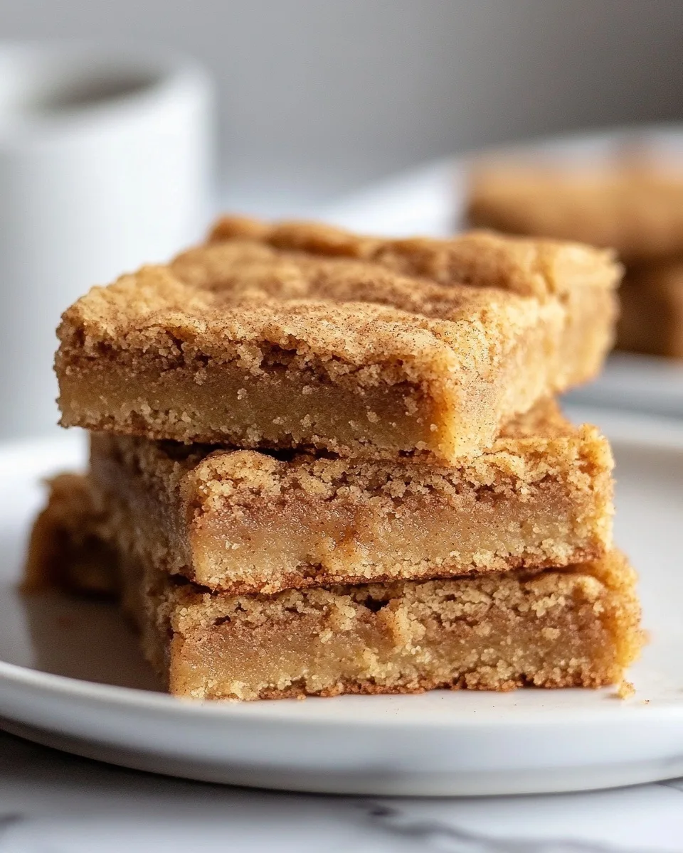 Easy Cinnamon Sugar Blondies – Fall Dessert