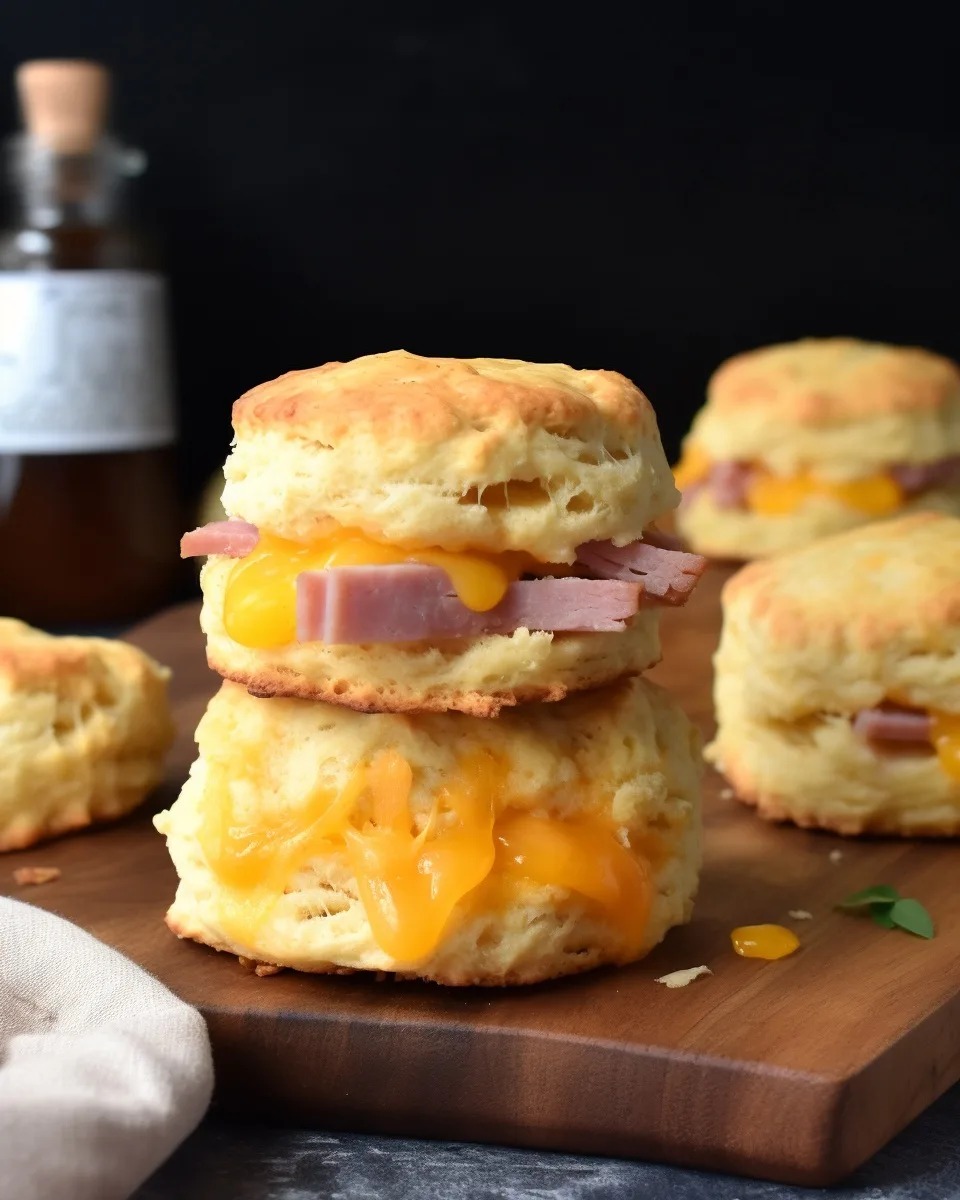 Easy Ham &amp; Cheddar Protein Biscuits: Perfect High-Protein Breakfast!