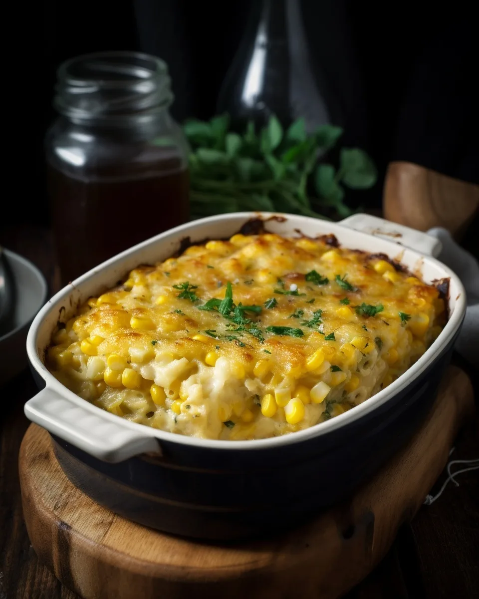 Easy Savory Corn Pudding Recipe: Cheesy Cheddar &amp; Herb Baked Side Dish