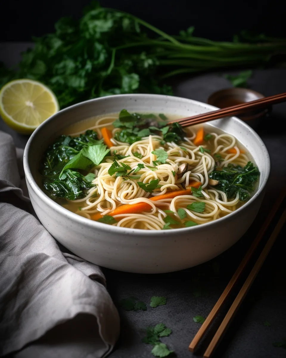 Immune-Boosting Ginger Garlic Noodle Soup | Healthy &amp; Healing Broth