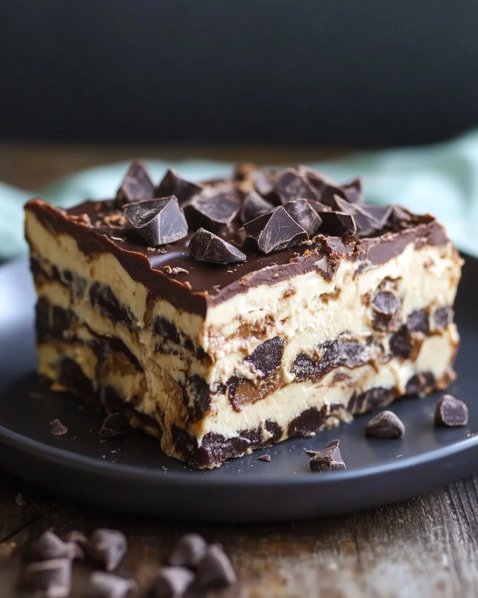 No-Bake Peanut Butter Chocolate Lasagna