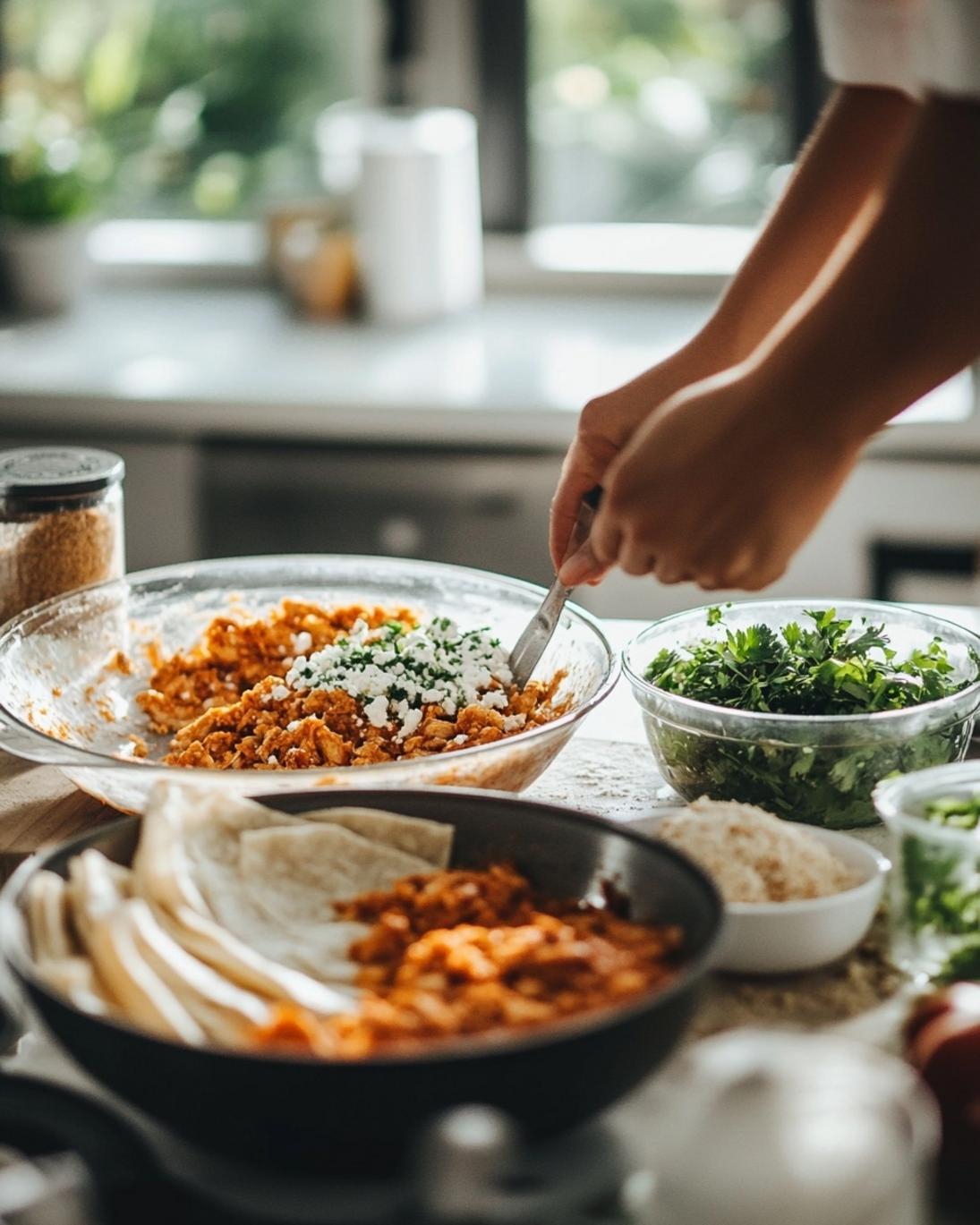 ingrediant of Buffalo Chicken Taquitos Crispy Spicy Easy Appetizer