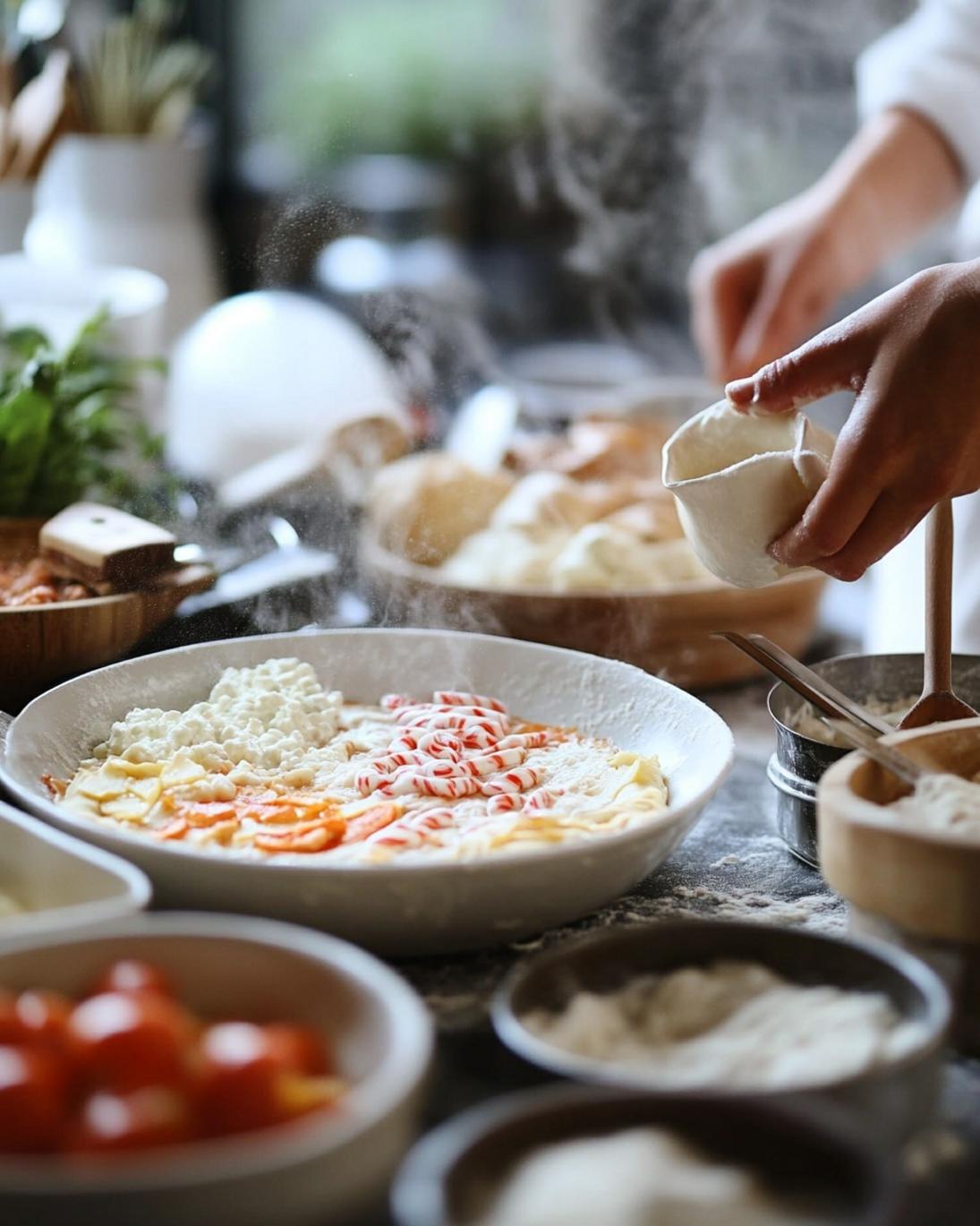 ingrediant of Christmas Candy Cane Pizza Easy Holiday Appetizer Savory Crescent Bake 22