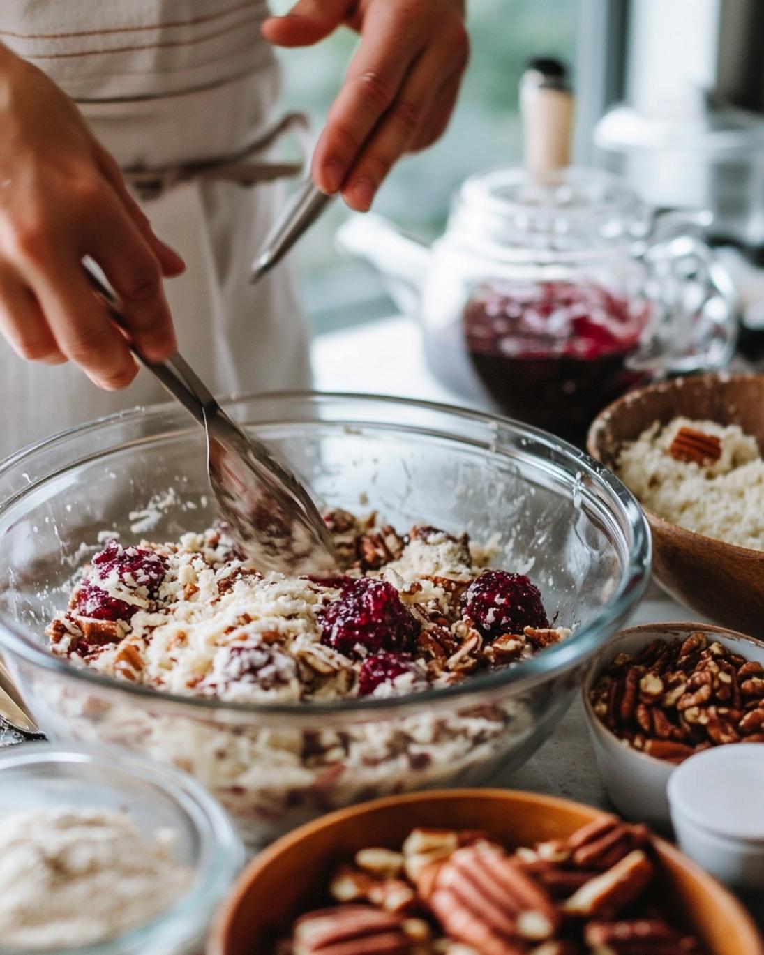 ingrediant of Cranberry Pecan Cheese Ball Easy Holiday Appetizer Party Recipe 16