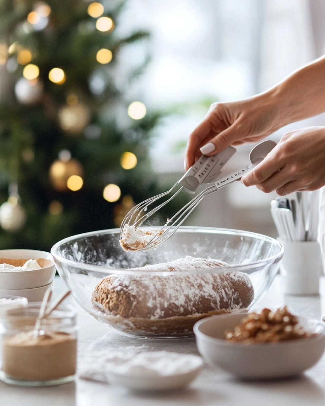 ingrediant of Gingerbread Yule Log Cake Easy Holiday Dessert Recipe for Christmas 15