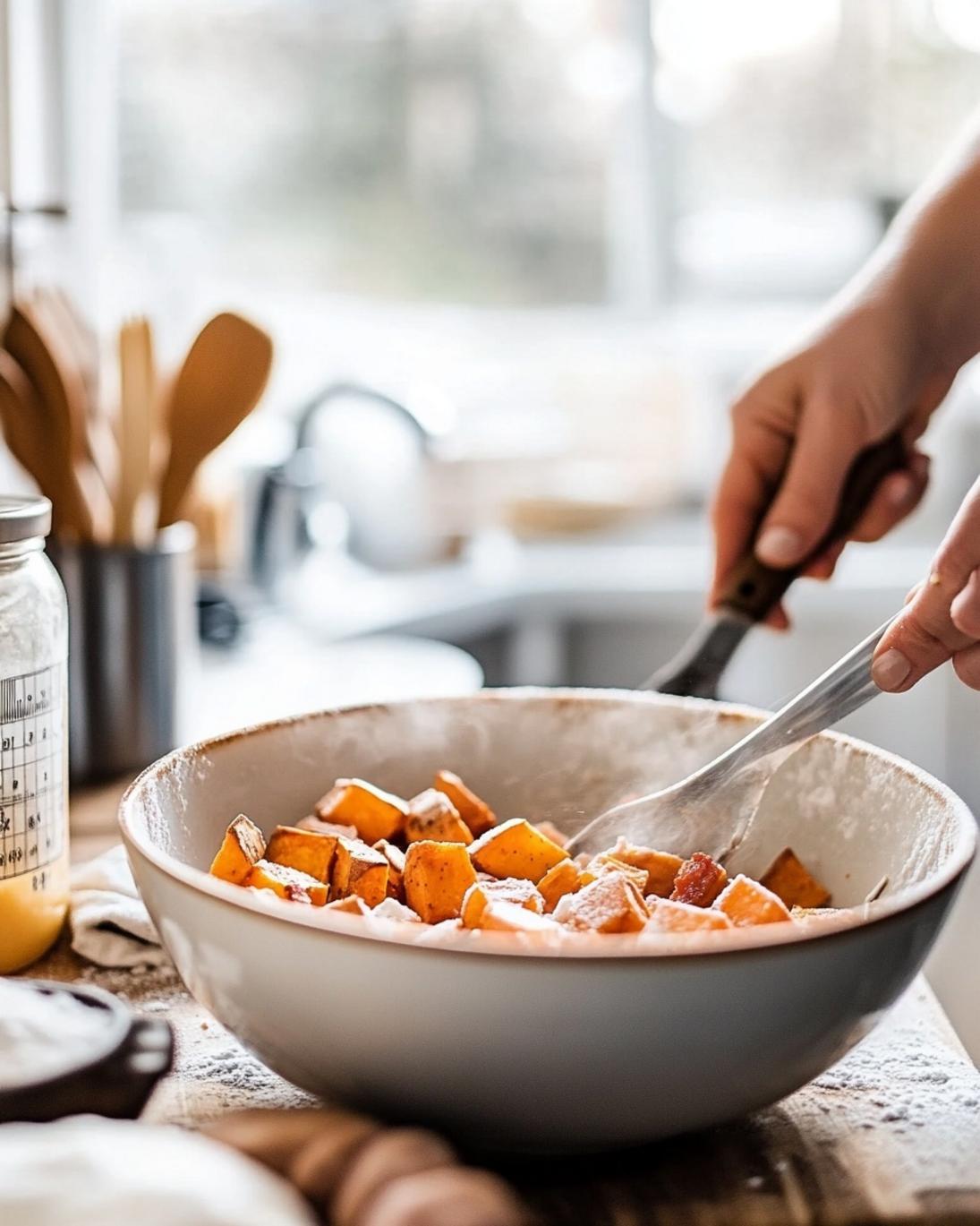 ingrediant of Maple Bacon Roasted Sweet Potatoes Easy Sweet Savory Side Dish Recipe 20
