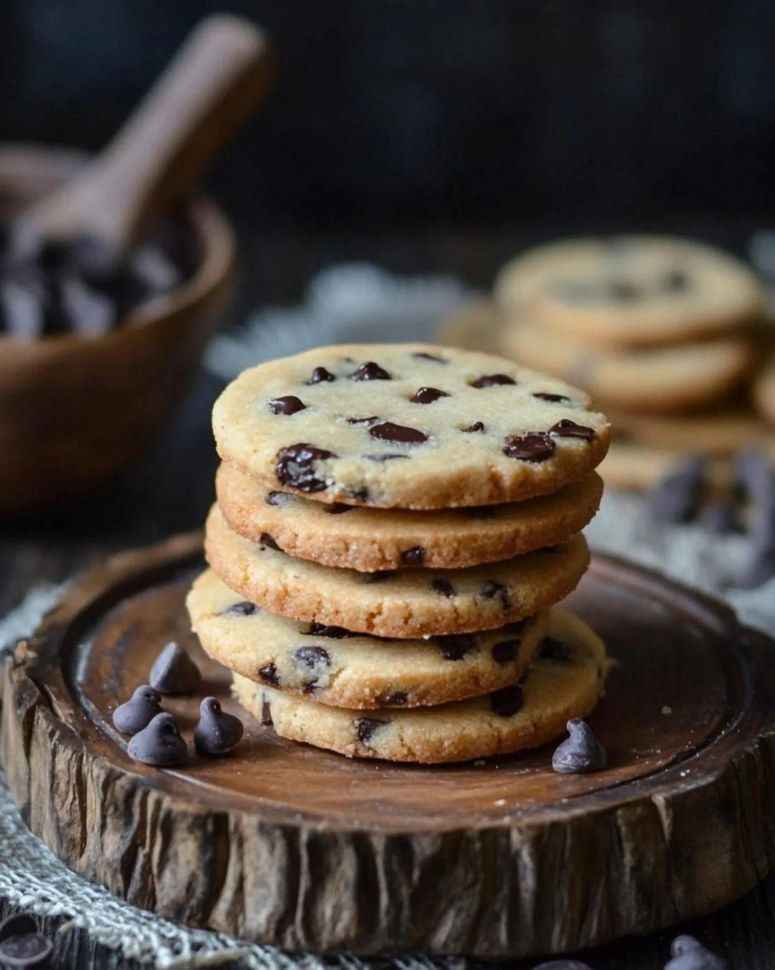 Buttery Melt-in-Your-Mouth Chocolate Chip Shortbread Cookies