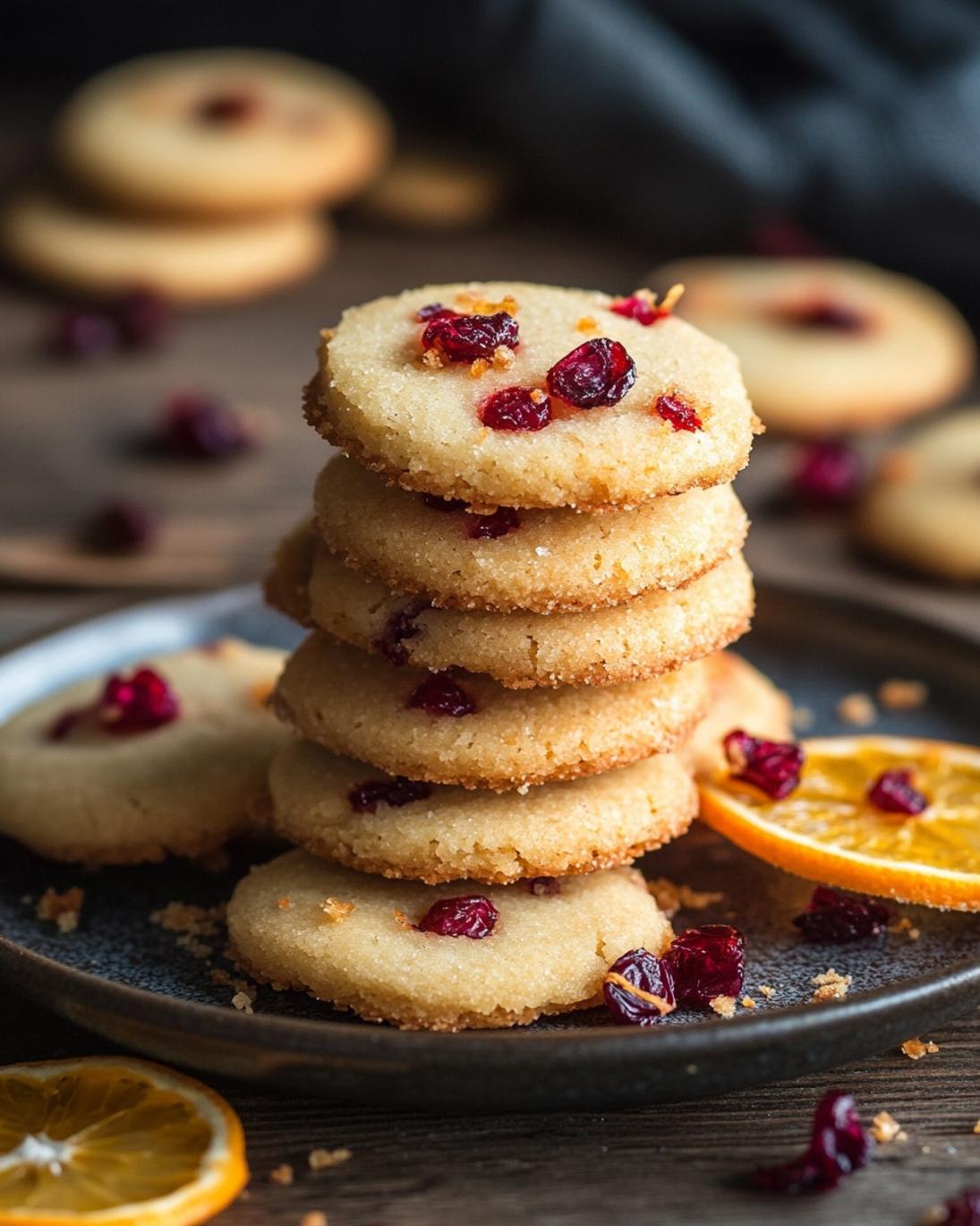 Buttery Orange Cranberry Shortbread Cookies That Melt in Your Mouth 1