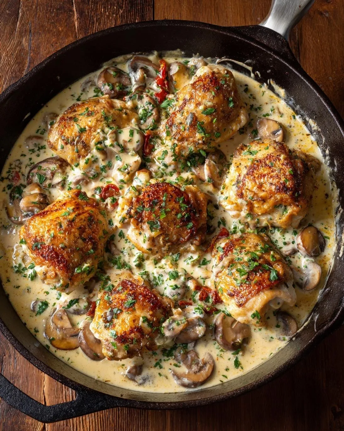 Creamy Garlic Chicken Skillet Dinner