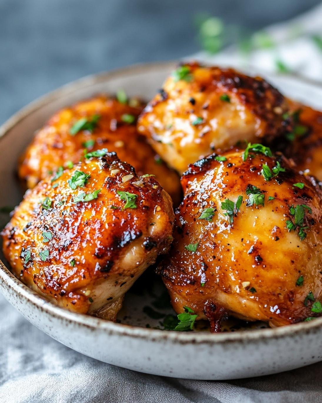 Crispy 30 Minute Air Fryer Honey Garlic Chicken Thighs 1