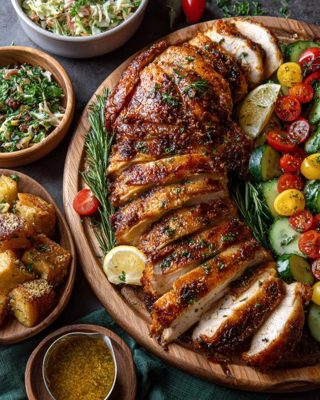 Effortless Juicy Chicken &amp; 5 Fresh Sides