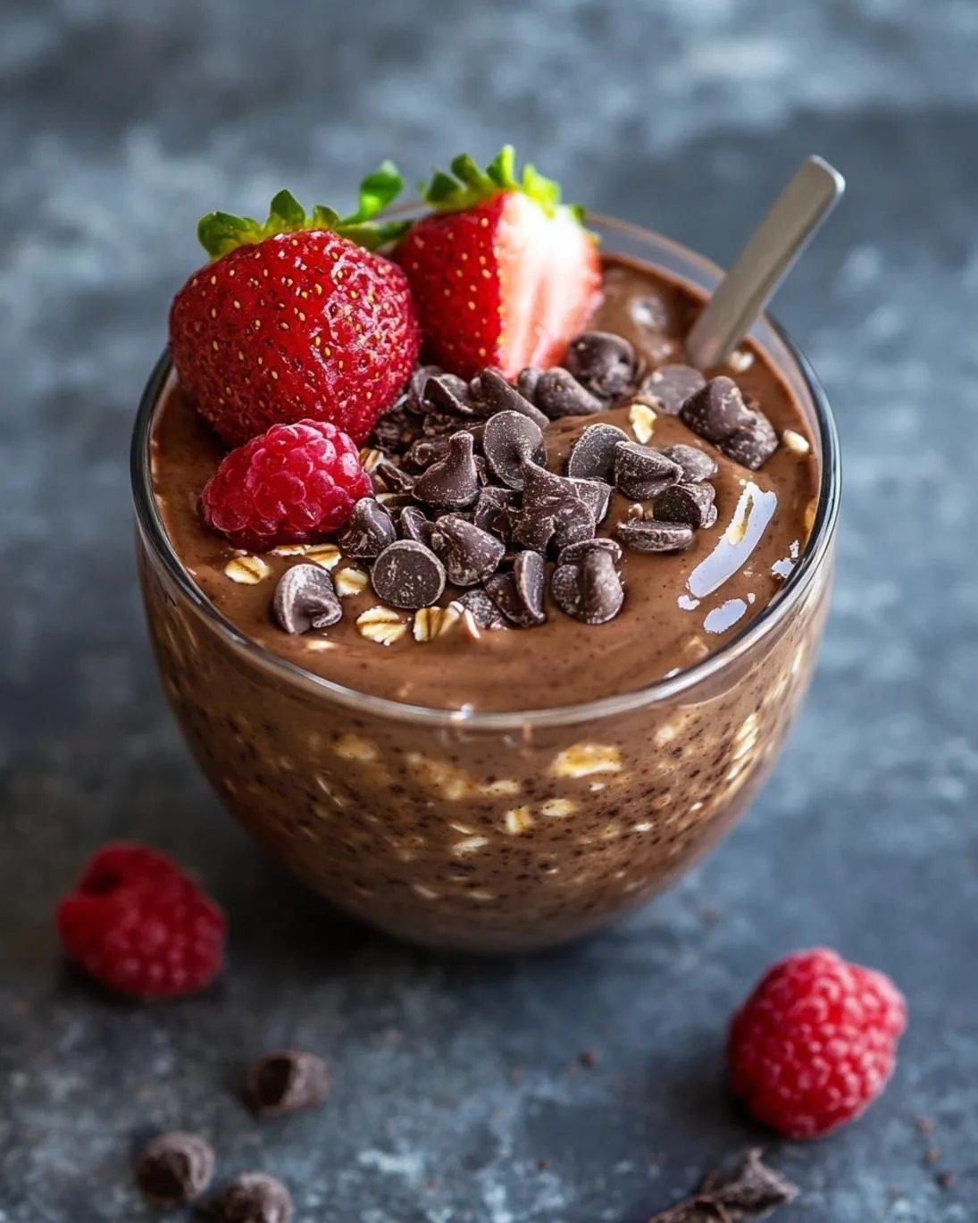 Healthy Blended Brownie Batter Overnight Oats
