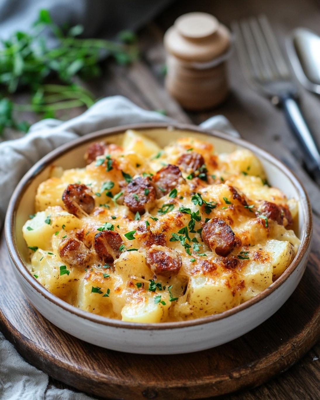 Hearty Cheesy Ranch Potatoes with Zesty Smoked Sausage 1