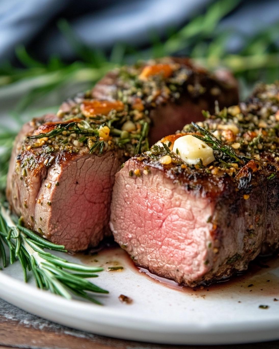 Herb Crusted Grilled Beef Tenderloin with Garlic Butter Juicy Elegant 1