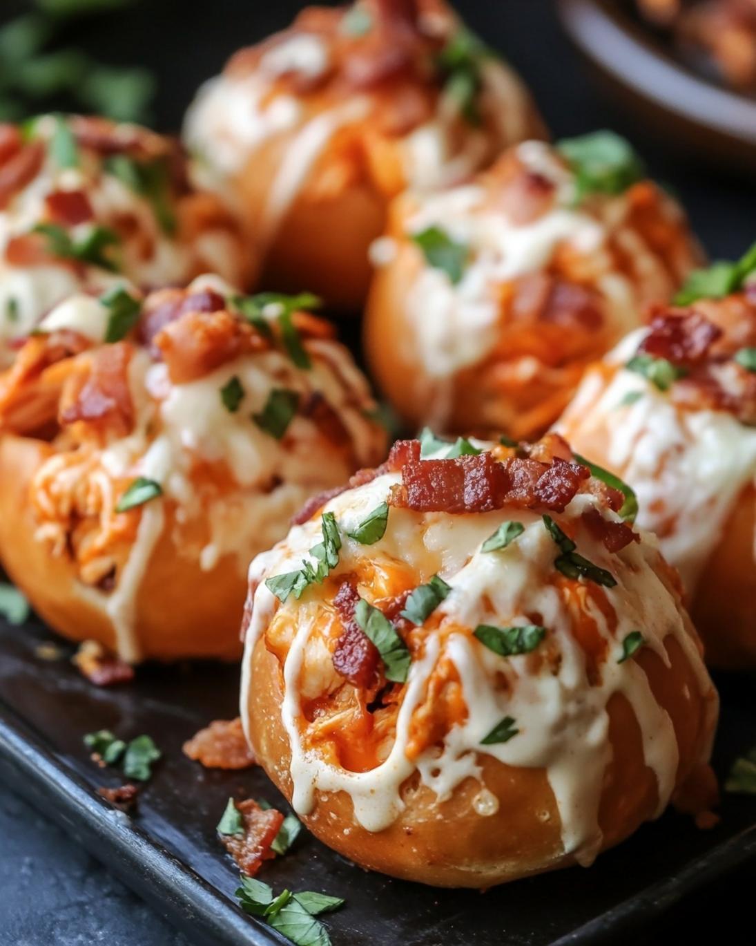 Irresistible Buffalo Chicken Bacon Mozzarella Bombs 3