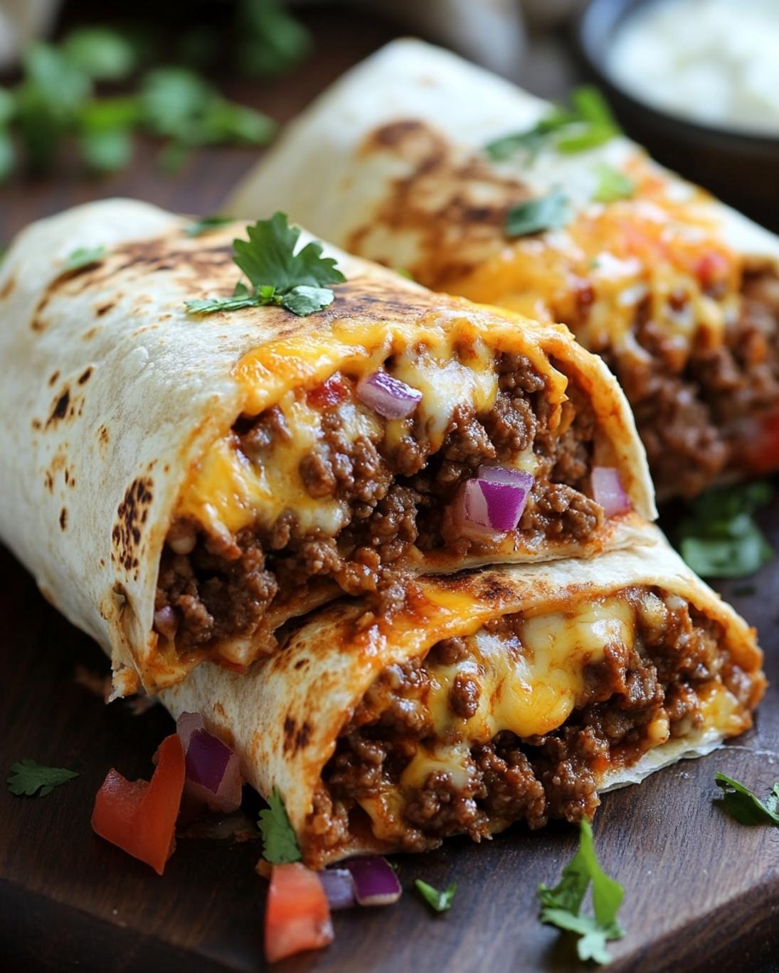Irresistible Cheesy Beef Burritos with Melty Goodness 1