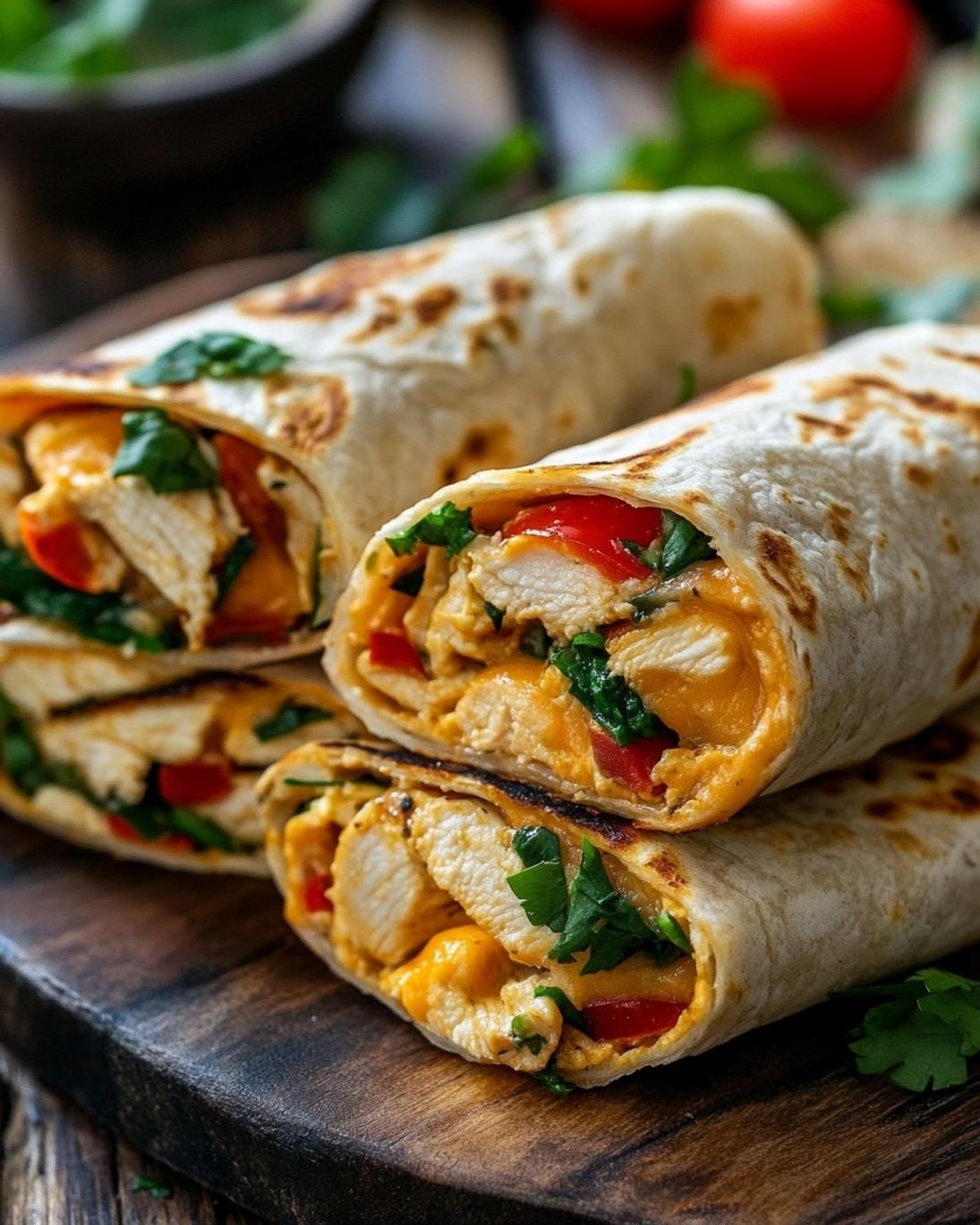 Irresistible Cheesy Garlic Chicken Wraps for Easy Weeknight Dinners 1
