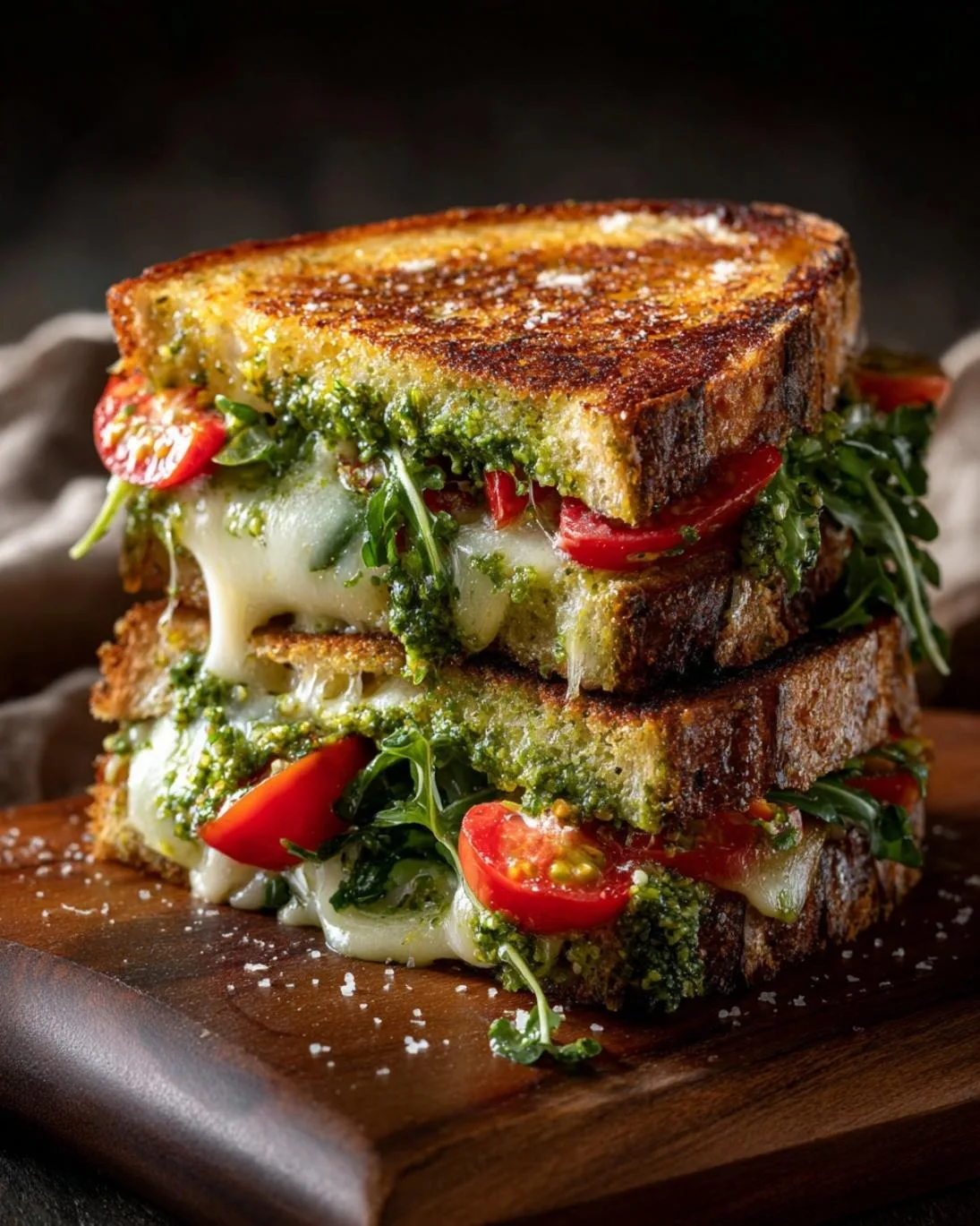 Irresistible Pesto Grilled Cheese Sandwich