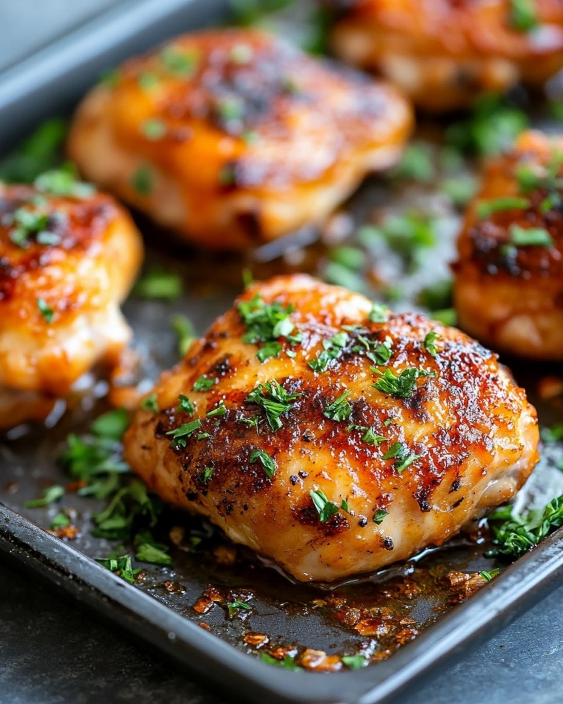 Juicy Oven Baked Boneless Chicken Thighs Foolproof 400yF Method 1