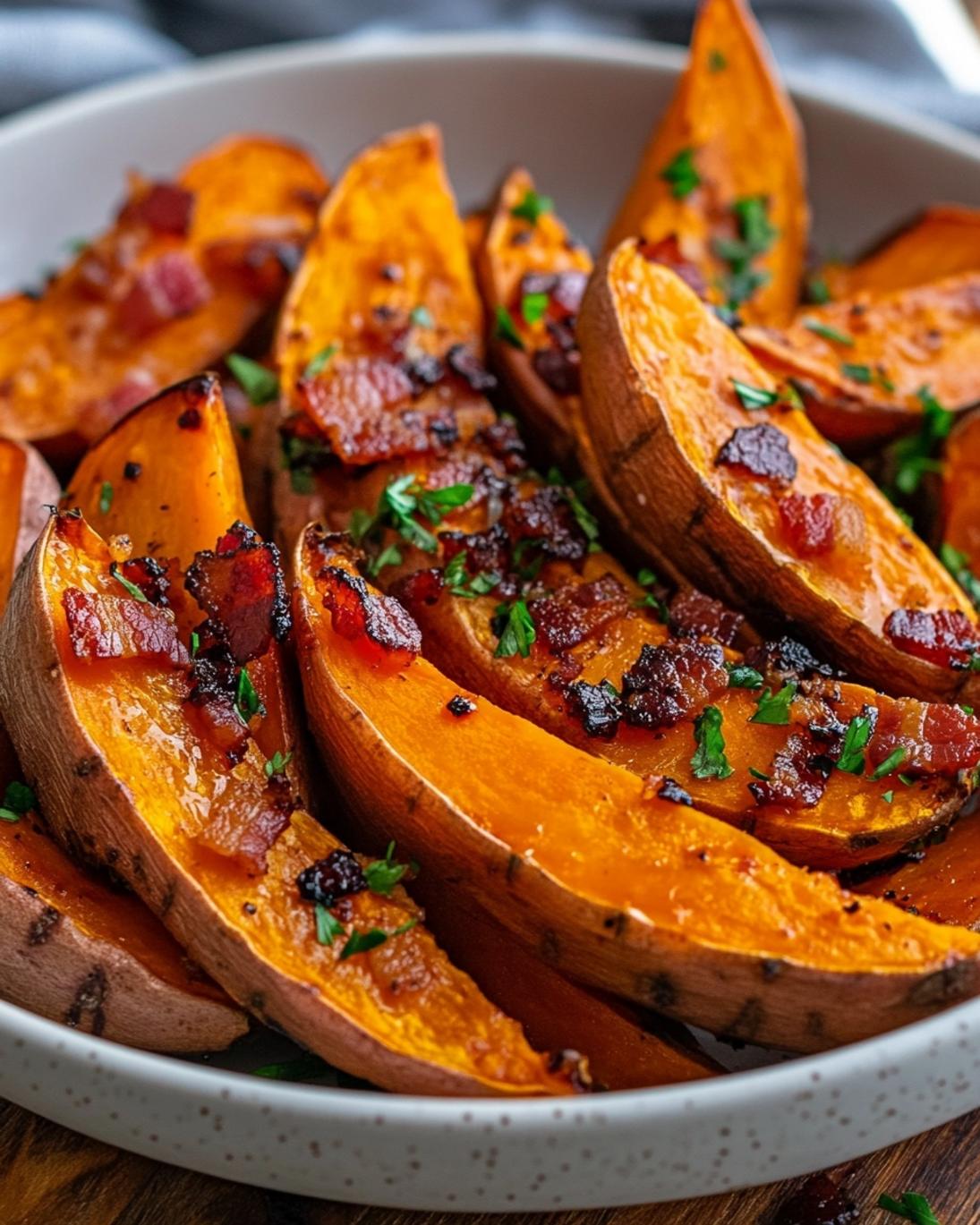 Maple Bacon Sweet Potato Wedges A Caramelized Sweet Savory Side Dish 3