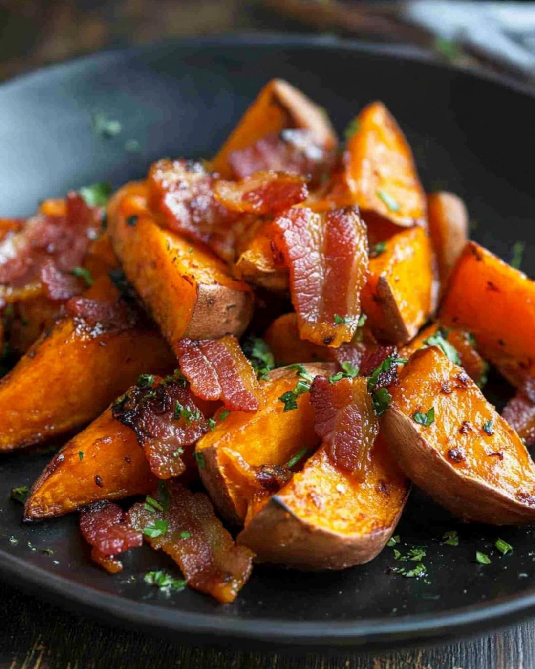 Maple Bacon Sweet Potato Wedges A Caramelized Sweet Savory Side Dish 5