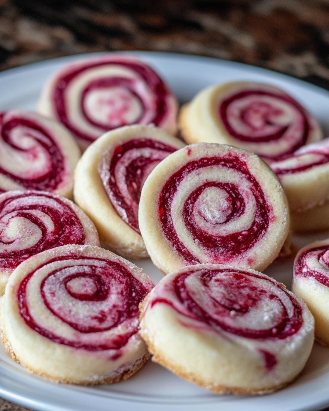 Melt in Your Mouth Raspberry Swirl Shortbread Cookies 1