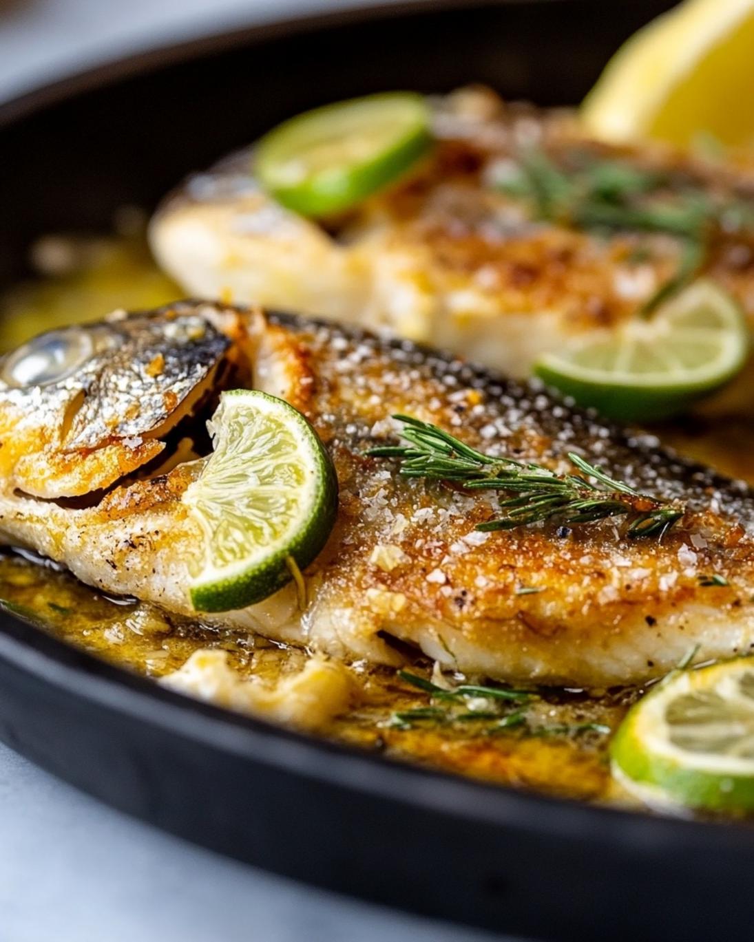 Mouthwatering Coconut Lime Fish with Sizzling Garlic Butter