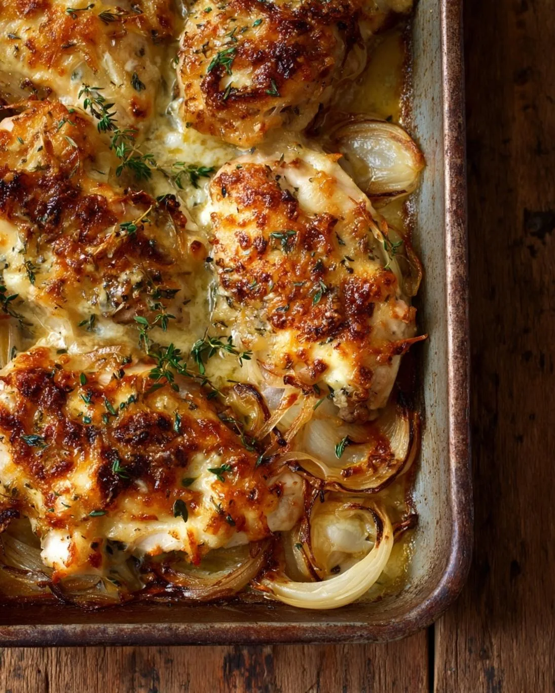 Savory French Onion Baked Chicken Delight