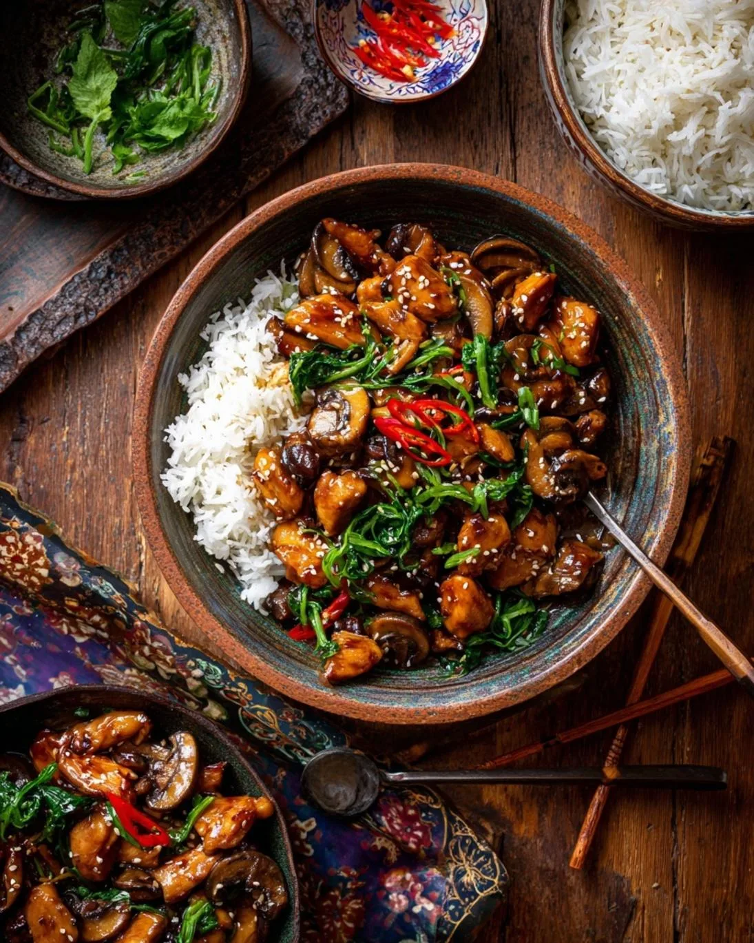 Sticky Honey Garlic Chicken Stir-Fry