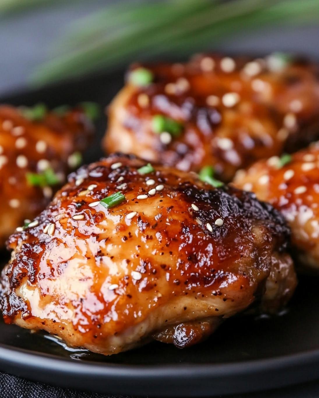 Sticky Sweet Honey Soy Baked Chicken Thighs 1