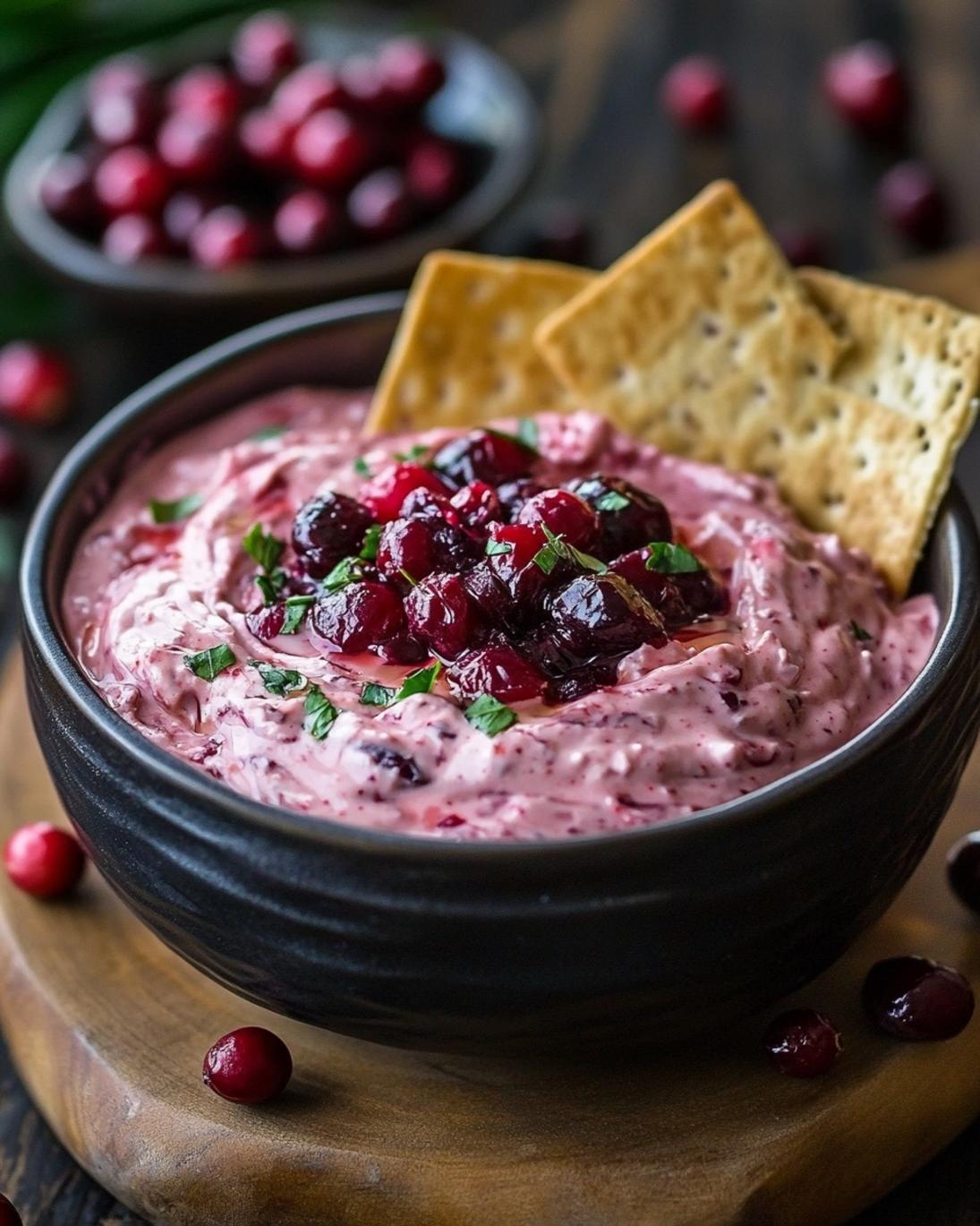 Sweet Spicy Cranberry Jalapeyo Cream Cheese Dip 1