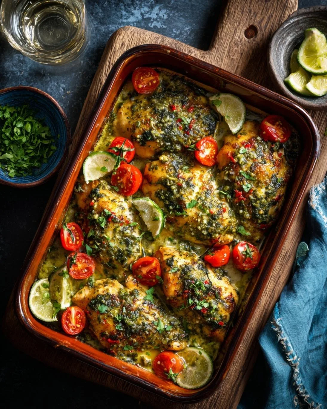 Zesty Salsa Verde Chicken Bake