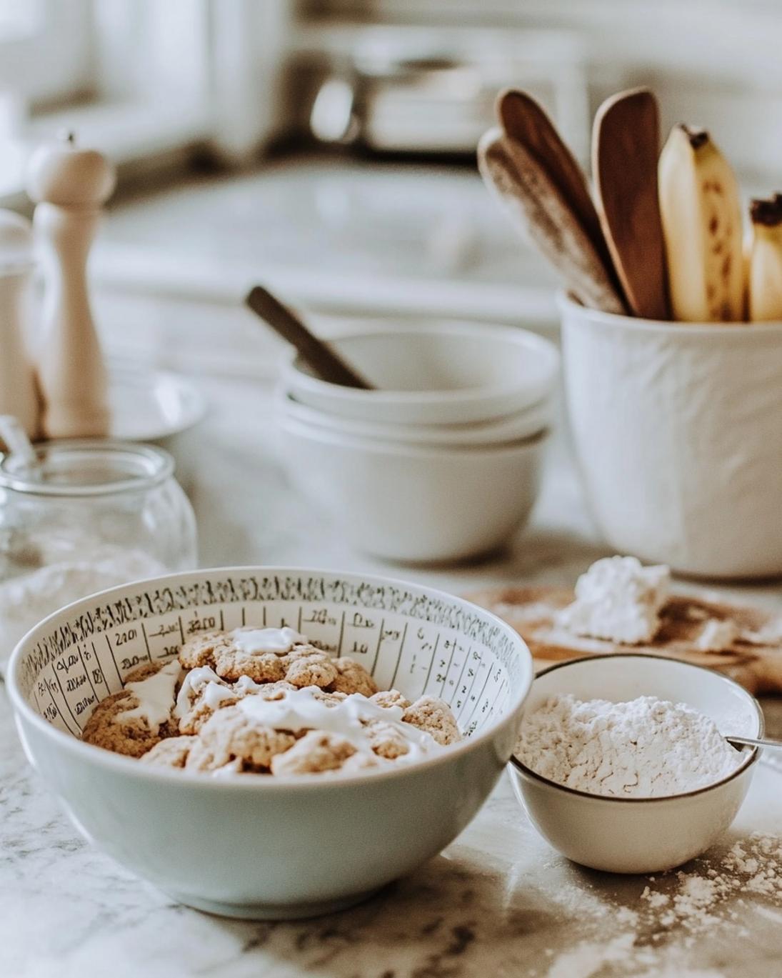 ingrediant of Banana Bread Cookies Soft Sweet Easy Dessert Recipe 1