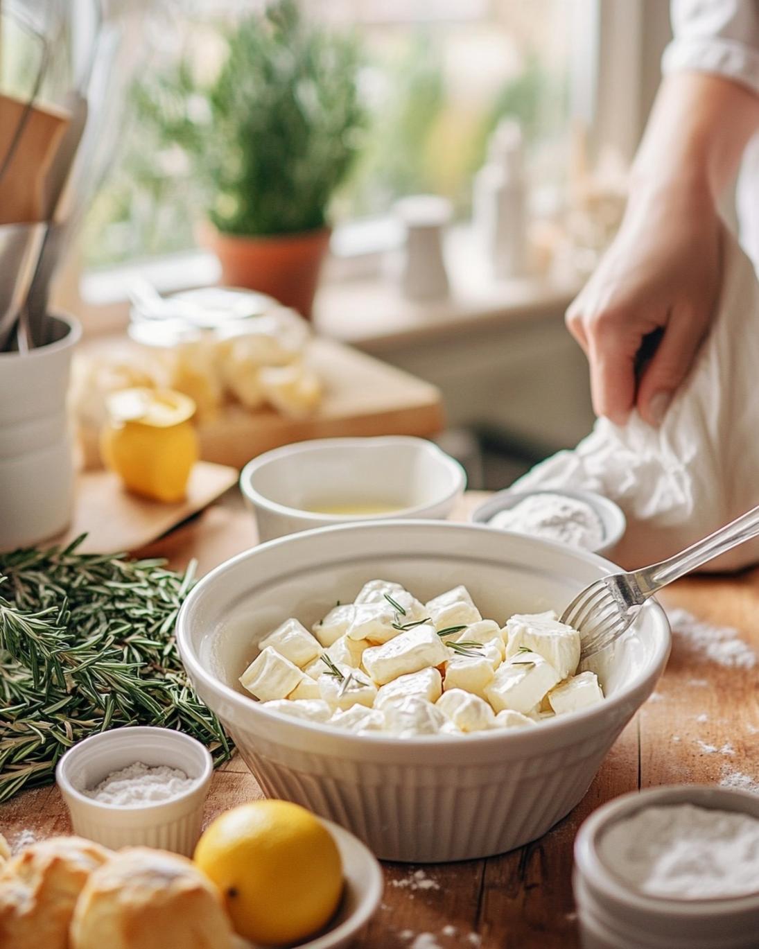 ingrediant of Buttery Mini Brie Rosemary Puff Pastry Appetizer Bites